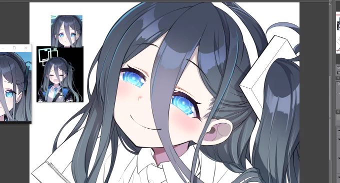 合間見つけて進めるアリスちゃん。はやくフェ〇顔差分描きたいです・・・。 