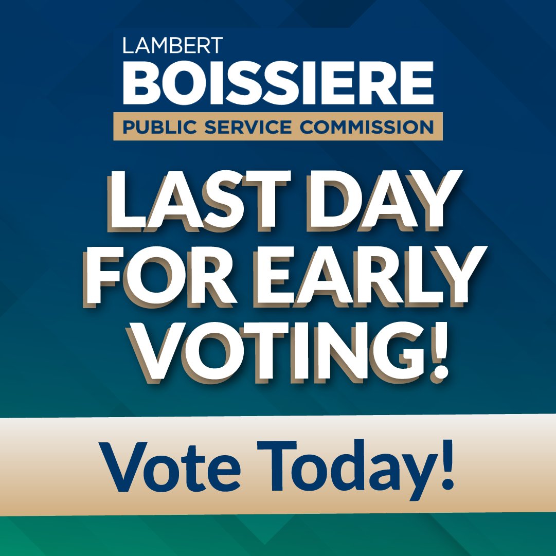 Today is the last day to vote! Polls are open until 6 pm.