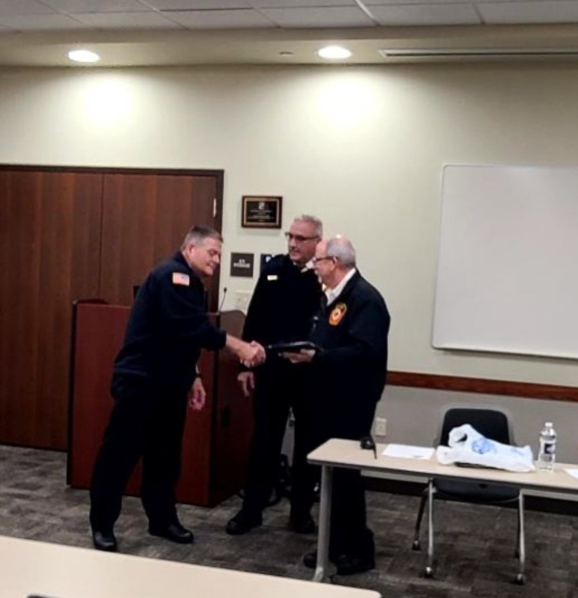 LemontFire1's tweet photo. At this mornings @MABASIllinois 19 meeting. Chief Jareczek was recognized & awarded a plaque for his 30 yr career in the fire service & congratulated on his well earned upcoming retirement. Thanks Chief!
#integrity #honor #dedication #mabas19
#Chiefs #fireservice #oathofservice https://t.co/H7or6jRrln
