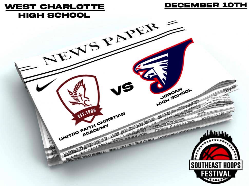 SEHoopsFestival's tweet photo. 🏢 (West Charlotte High School)

🗓 December, 10th

📍 Charlotte, NC

📈 College Coaches, National Media and National Scouts.

Game - United Faith Christian Academy vs Jordan High School.

Get ready for an EXCITING &amp; INTENSE battle at the Premier Southeast Hoops Festival. https://t.co/pNdLmEq40N