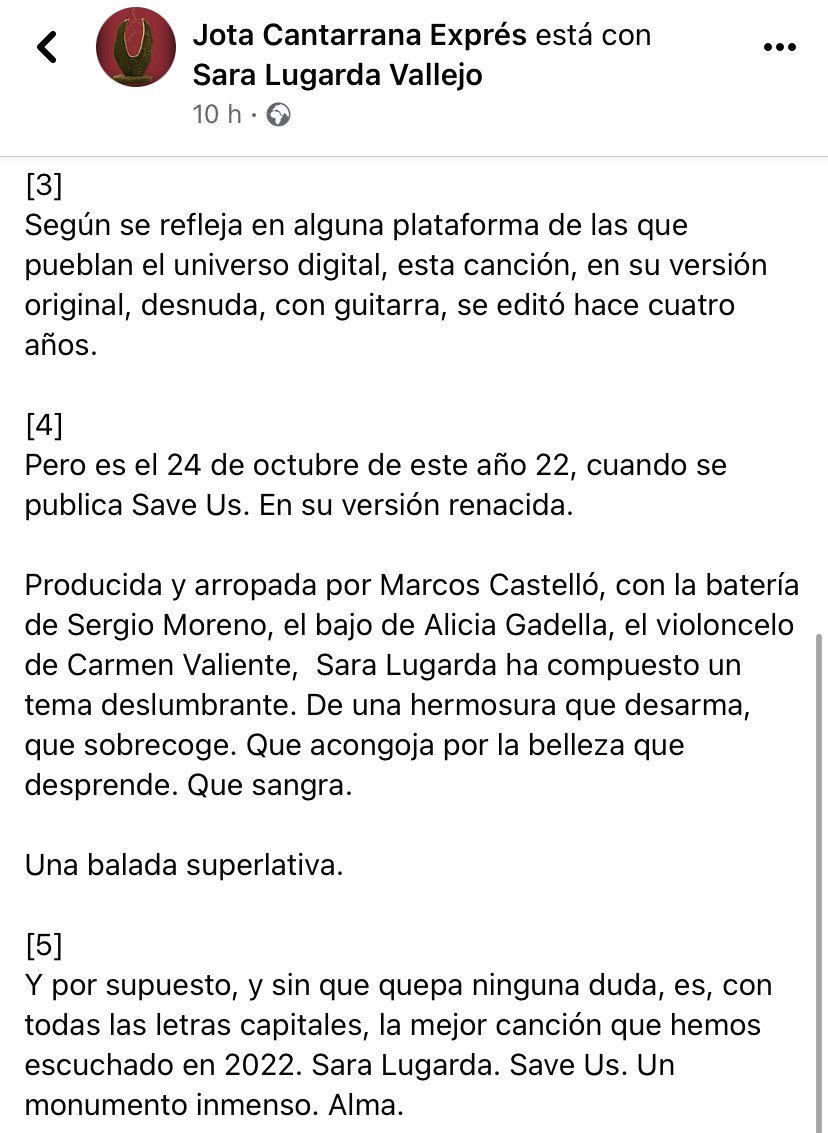 saralugarda_'s tweet photo. Recibir reseñas así sobre
💜SAVE US💜 no tiene precio!!
🙏✨ agradecida #SaveuSingle #EunoiaSaralugarda #Musica https://t.co/yrrFT9vRNH