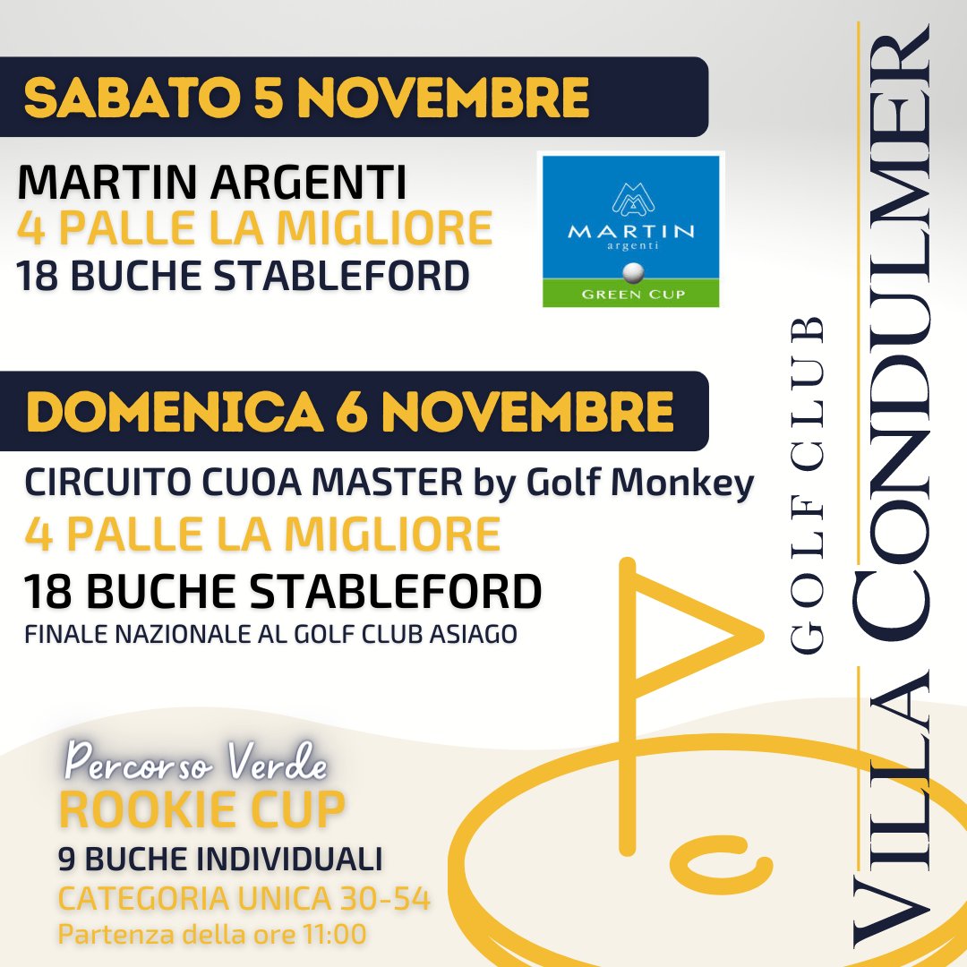 golfcondulmer's tweet photo. PROSSIMI APPUNTAMENTI AL GOLF - https://t.co/YnFaxnwbFt https://t.co/aiOj1SxDaN
