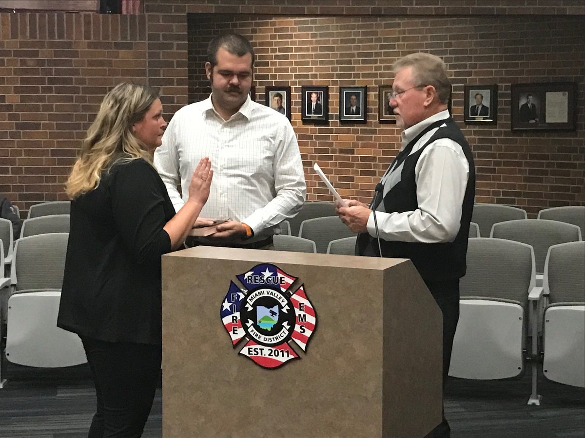 MiamiTownship's tweet photo. Welcome to the Miami Valley Fire District , Firefighter/paramedic Erika Dafler! Thank you for serving our community. #miamitwppride #MVFD https://t.co/NkFYTM50lo