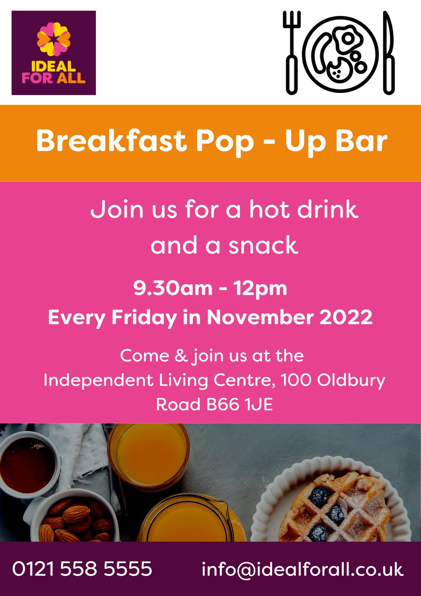 idealforall's tweet photo. Every Friday morning, throughout November we are offering a warm space at the ILC. A place for us all to come together, have a chit chat, meet the team and new people from the local area. We will be offering hot drinks and snacks. We hope to see you Friday #Friday #WarmSpace https://t.co/on3VR1sQiE