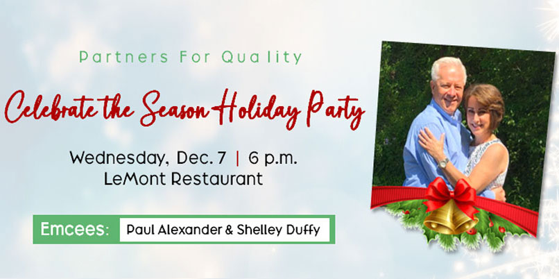PFQagencies's tweet photo. Join us and emcees @Palexander44 and @ShelleyDuffy   for our Celebrate the Season Holiday Party! Wednesday, Dec 7, 6 p.m. at LeMont Restaurant. Great food, awesome prizes and holiday cheer! Details and tickets here: https://t.co/18SqyAdjds https://t.co/ggoFVyXHLZ