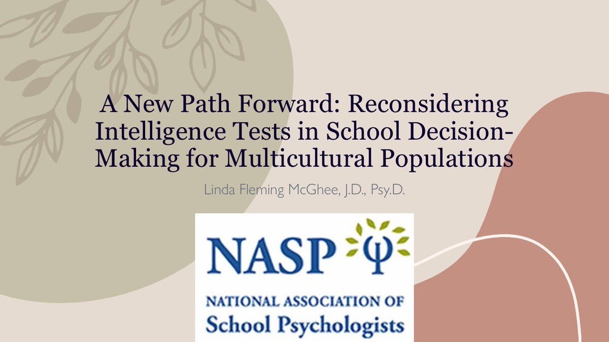 zkKn1ght's tweet photo. Intelligence tests do not measure innate cognitive abilities.  So, how did they end up the measure used to place students in special Ed or to diagnose them ?  Talking about that tomorrow @nasponline Join me https://t.co/VNMpgMzNYj https://t.co/dha5FDCbN6