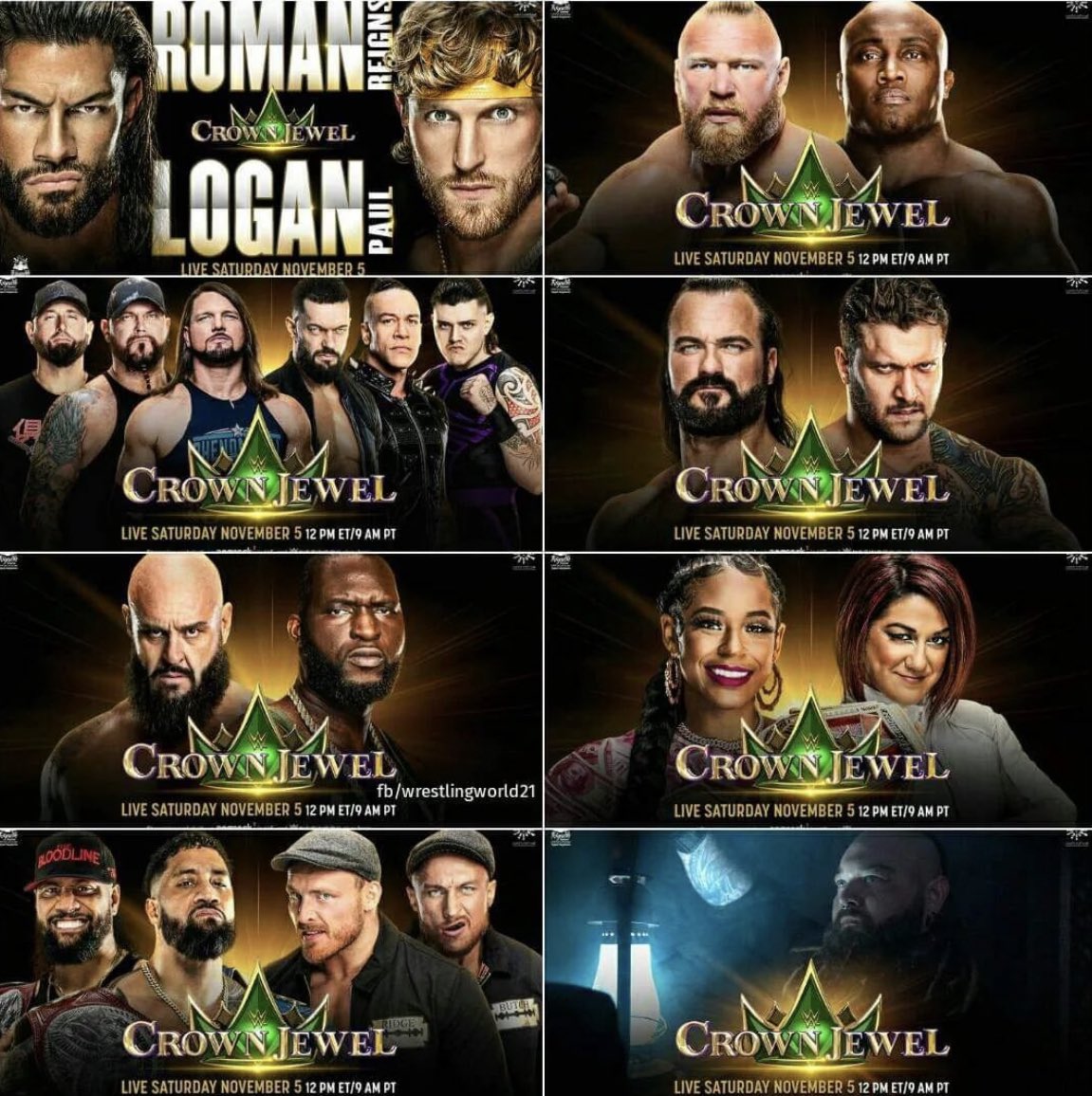 Roman Reigns SZN 💥 on Twitter "The official match card for Crown Jewel