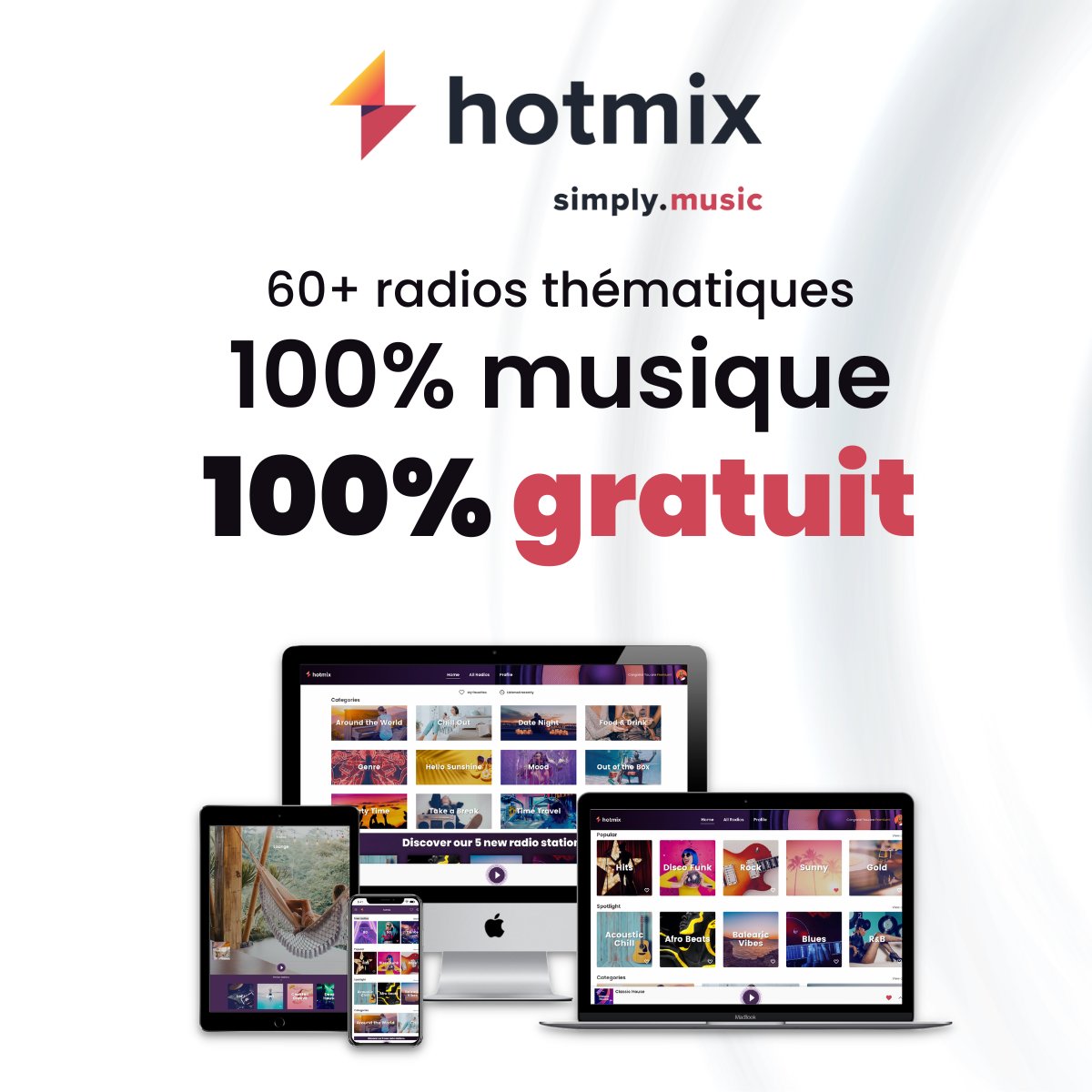 HotmixRadio's tweet photo. Plus de 60 radios thématiques et autant de raisons de vous enregistrer ! 🙌🏻 Rendez-vous dès maintenant notre site ou sur notre application pour écouter toutes nos radios musicales gratuitement, en 1 seul clic.

👉🏻 https://t.co/t4l4dkXnds

#Hotmix #Radio #SimplyMusic https://t.co/7THUSEBvA2