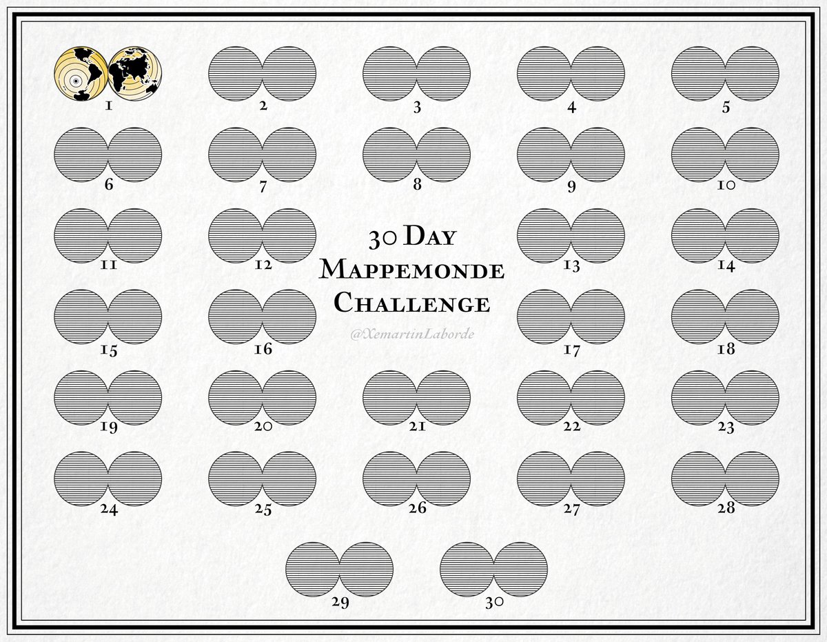 Cette année, pour le #30DayMapChallenge, pas beaucoup de temps, mais un petit défi perso : une maquette unique, à la manière des vieux atlas avec leurs mythiques mappemondes. Cela nous donne le #30DayMappemondeChallenge. Il n'y en aura pas tous les jours... Jour 1, le Point Nemo.