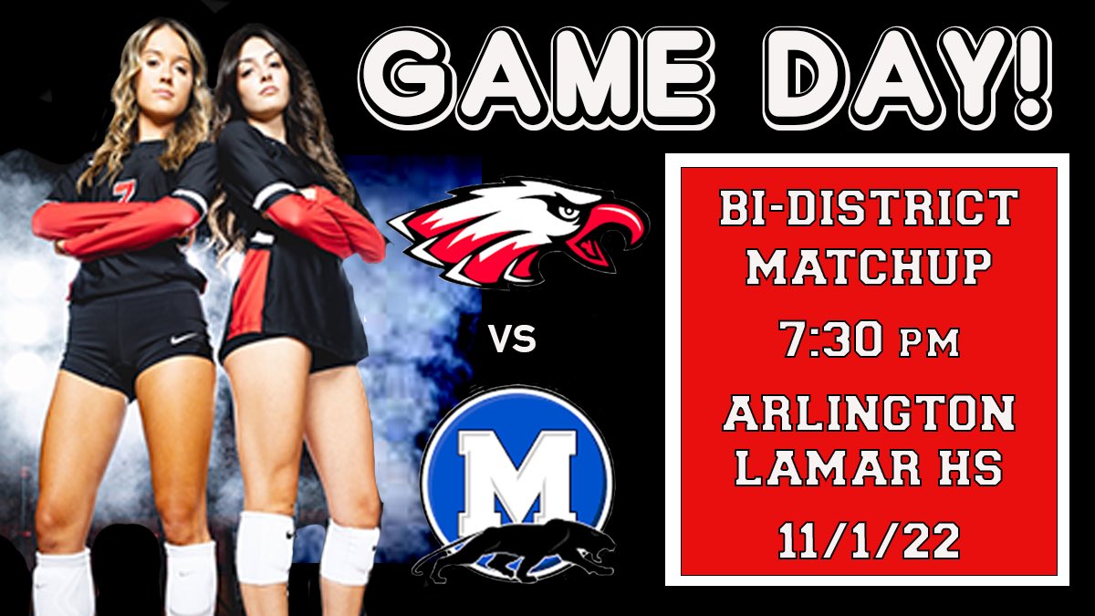 ITS GAME DAY!! 
🏆 BI-District
🏐 vs. Midlothian
📅 Tuesday, November 1st
⏰ 7:30 PM
📍 Arlington Lamar HS
🎟 events.ticketspicket.com/agency/91f7b7e…
📻 webca.st/219285
⭐️ CLEAR BAG POLICY
🎉 BE THERE & BE LOUD!!!

#dw2022