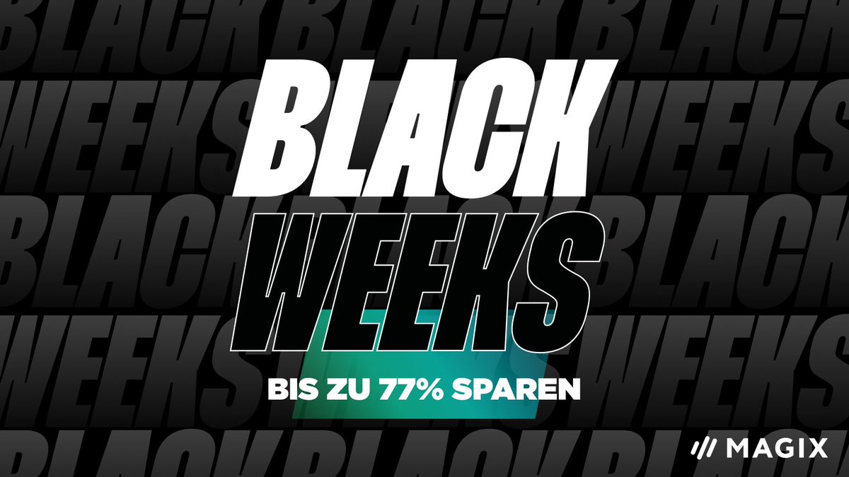 Die MAGIX ✨BLACK WEEKS✨ sind wieder da! - Und sie sind besser als je zuvor! 
Schnapp dir aus über 30 Angeboten die Software deiner Wahl und spare bis zu 77%. - Nur bis zum 04.12.!

Finde alle Angebote unter: bit.ly/3fkiOef