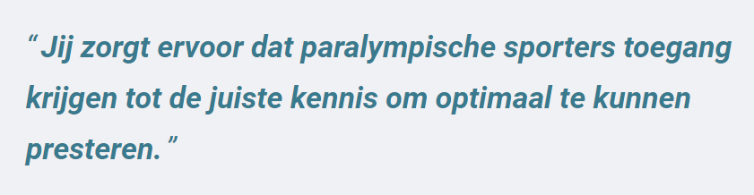 Prachtige vacature! Specialist Topsport met focus op Paralympische Sport kenniscentrumsportenbewegen.nl/vacature-speci… <a href="/nocnsf/">NOC*NSF</a> <a href="/TeamNLtweets/">TeamNL🇳🇱</a> <a href="/SportScience_IG/">SSIG</a> <a href="/dehaagse/">De Haagse Hogeschool / THUAS (INACTIEF/INACTIVE)</a> <a href="/AISS_nl/">Amsterdam Institute of Sport Science</a> <a href="/CASA_aiss/">CASA</a> <a href="/KCsportnl/">Kenniscentrum Sport & Bewegen</a>