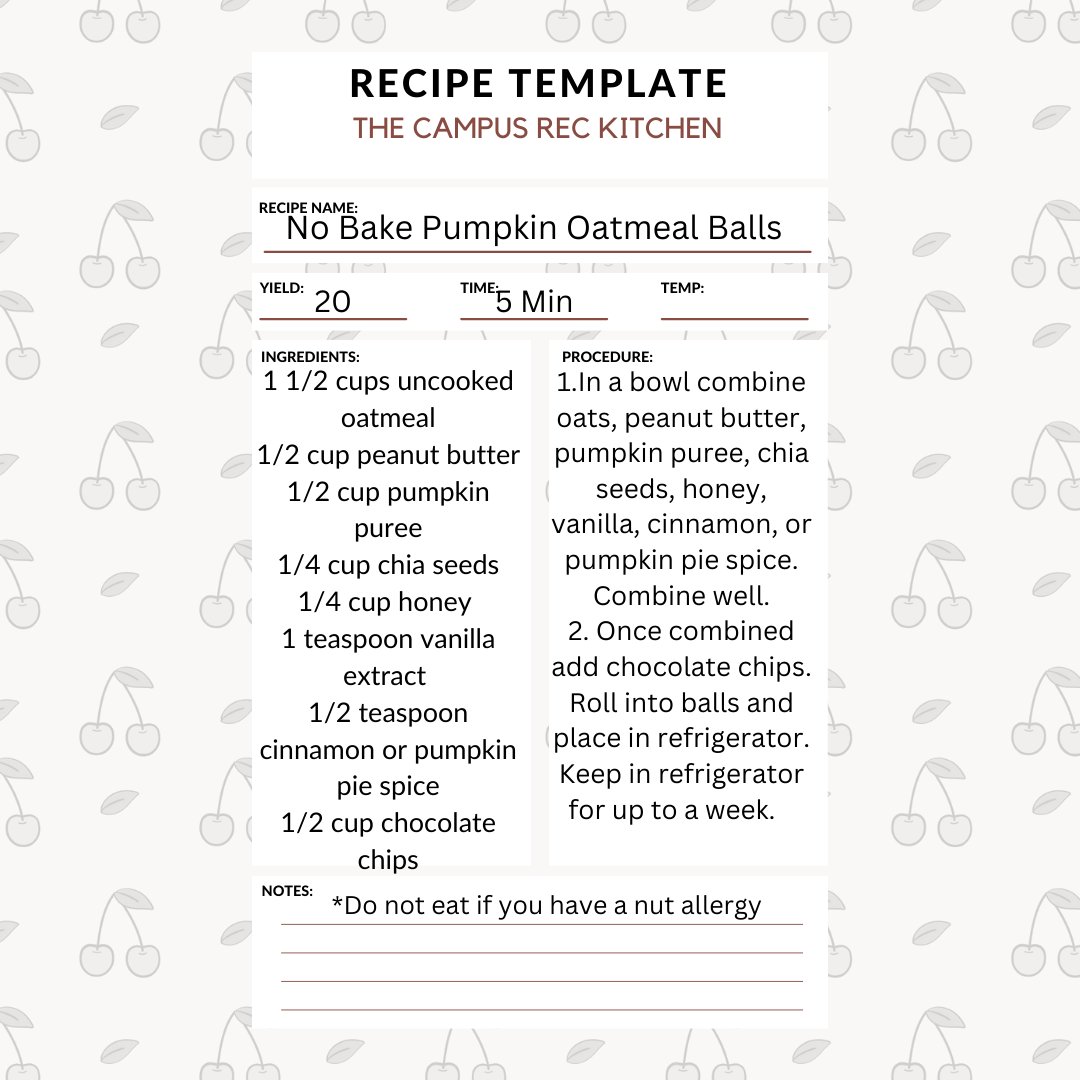 WCrecsports's tweet photo. Turn those Christmas songs off....Pumpkin season is still here. Give these pumpkin oatmeal balls a try! #tastytuesday https://t.co/RTnFP6d1VI