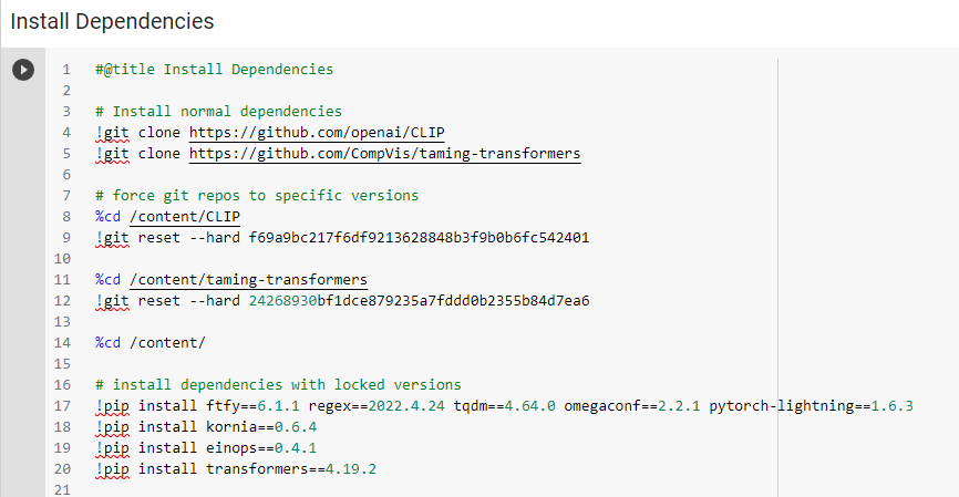 I just pushed a hotfix to my VQGAN notebook -- colab.research.google.com/drive/1peZ98vB…
If anyone is all of a sudden having trouble with other old notebooks, my fix was to lock down the versions of all the dependencies to the latest releases from May to get rid of version conflicts.