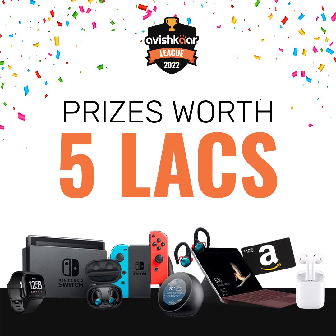 AvishkaarEdu's tweet photo. 🥇Perks of participating in the Avishkaar League 2022?
You stand a chance to win prizes worth Rs. 5 lacs🤩🥳
📲Click https://t.co/Y3B2fgRROY to register now.
.
#avishkaarleague #roboticsleague #roboticschampionship #codingcompetition #prizes #grandprize #amazingprizes https://t.co/xWaZI0hRAm