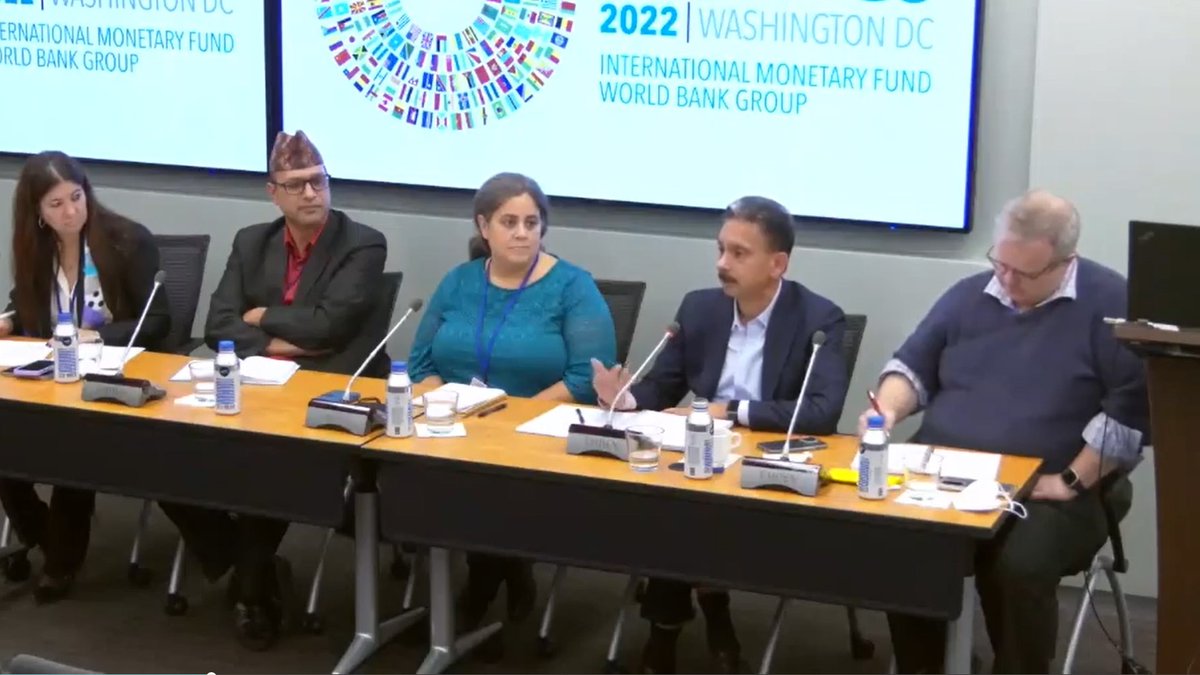 Excellent discussion with <a href="/ElanaBerger/">Elana Berger</a>, <a href="/canavera/">Mark Canavera</a>, @TPO_Nepal's Suraj Koirala &amp; <a href="/adriana_kugler/">Adriana Kugler</a> at <a href="/WorldBank/">World Bank</a> #AnnualMeetings 2022. Effective #ChildProtection requires continuous engagement with local stakeholders whose feedback can help us respond better. wrld.bg/ZNLg50LoQZA