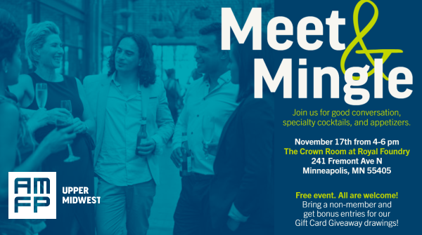 AMFP Upper Midwest (@amfp_midwest) on Twitter photo Free Event! Join <a href="/AMFP_Midwest/">AMFP Upper Midwest</a> on November 17th from 4-6pm at the Royal Foundry for good conversations, specialty cocktails, and appetizers!
Register: bit.ly/3FwpDUA Free Event! Join <a href="/AMFP_Midwest/">AMFP Upper Midwest</a> on November 17th from 4-6pm at the Royal Foundry for good conversations, specialty cocktails, and appetizers!
Register: bit.ly/3FwpDUA