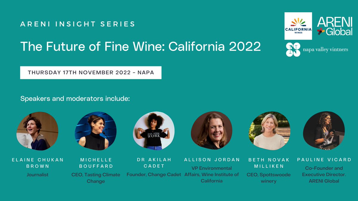 Who is the fine wine consumer? What steps should our ecosystem prioritise to be truly sustainable? What are the principal levers of success for California’s fine wine globally?
Can't wait to explore the answers with <a href="/hawk_wakawaka/">ECB Mastodon: @hawk_wakawaka@climatejustice.social</a> and an incredible bunch of experts, Nov 17th,Napa