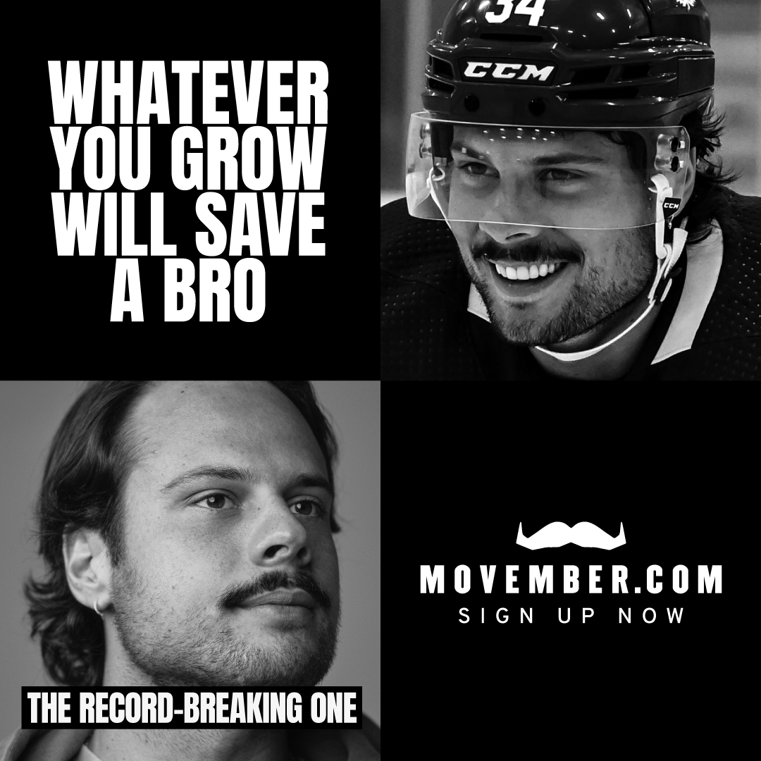 Auston Matthews’ Iconic Mo is back. With one of the most celebrated moustaches in the @NHL, Auston (@AM34) is using the power of his Mo to spark conversations about men’s health all month long. Donate to Auston's Mo Space: bit.ly/3DP8DHQ