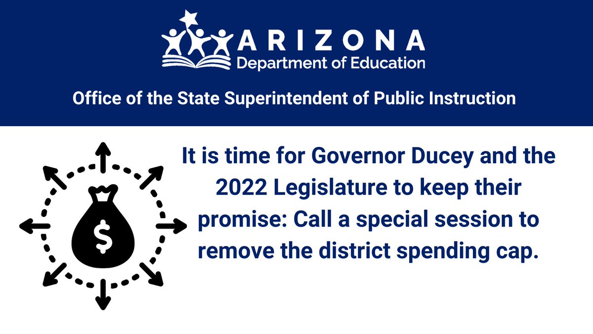 Supt_Hoffman's tweet photo. Today I formally notified our legislative leaders that district schools face a $1.38 billion cut should they fail to lift the Aggregate Expenditure Limit spending cap. 

We cannot put the academic recovery of our students at risk because of an outdated policy. https://t.co/J4C8S2z8BA