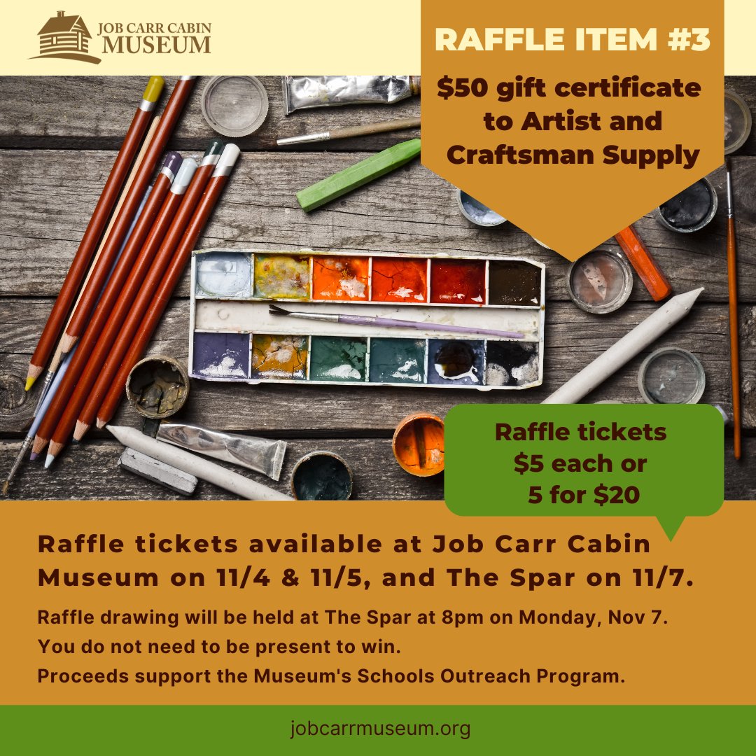 You could win fun prizes from local businesses during our fundraising raffle, including: 
* Tickets to the Midwinter Revels performance at The Rialto Theater
* Fall Waffles Breakfast Basket
* Gift Certificate to Artist &amp; Craftsman Supply

Raffle drawing 11/7 at The Spar.