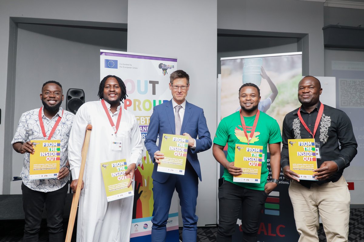Follow_SALC's tweet photo. This morning, under the @OutProud4 project co-funded by the @EUinSA and with the support of the @GblEqualityFund, the SALC convened #LGBTIQ activists for a #QueerWithoutBorders-themed forum.
At the opening Thomas Tiedemann of the @EUinSA launched the LGBTIQ+ Barometer. https://t.co/yMRefgjfRt