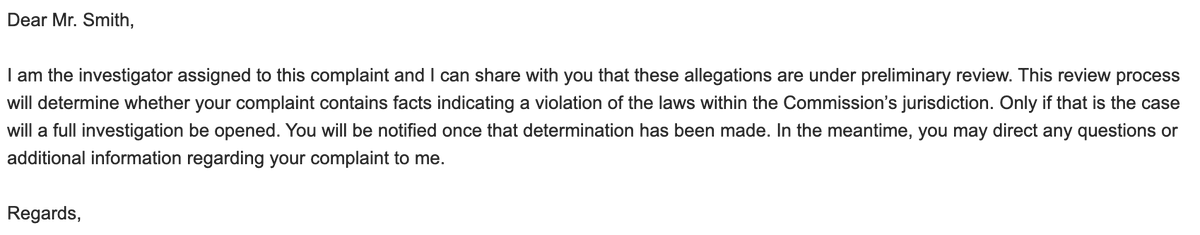 coreysmith_17's tweet photo. An investigator has been assigned to the ethics complaints filed against Supervisor @conniechansf. It's illegal to campaign on City letterhead. https://t.co/UfvtpOyE8k
