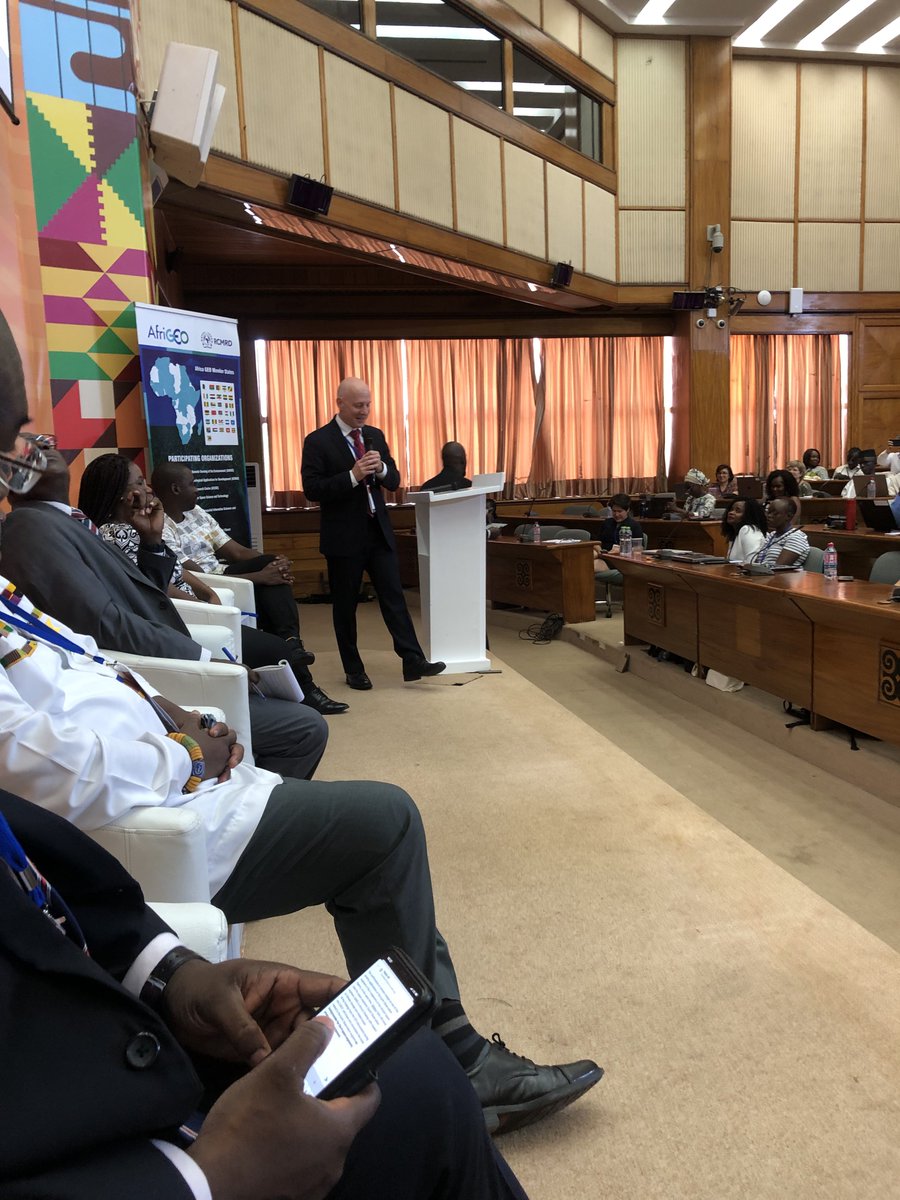 As curtains come down on #AfriGEO symposium @ #GEOWeek2022 in #Accra, Dan Irwin, <a href="/SERVIRGlobal/">SERVIR Global Collaborative</a> Program Manager commended the vibrant #GEO actors in #Africa &amp; highlighted the power of time and #geography in the growth of #GEO initiatives in Africa.