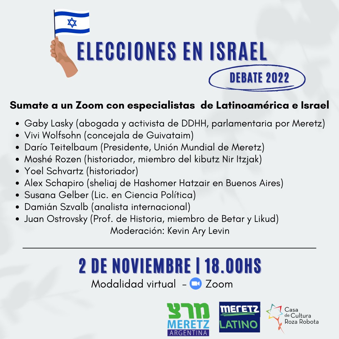 ccrozarobota's tweet photo. • ELECCIONES EN ISRAEL •
¡Sumate!
📩 Mandamos un mensaje y te pasamos el link https://t.co/W5sDAy3rsZ