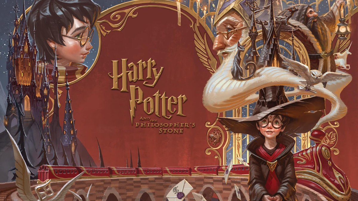 __Imladris__'s tweet photo. Hilo con las ilustraciones creadas por @ArchApolar para celebrar el 20 aniversario de Harry Potter, una por cada libro.

1. Harry Potter y la Piedra Filosofal https://t.co/ysZrkCIIyb