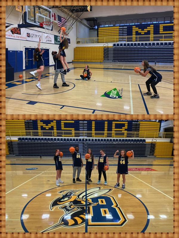NWATA_Students's tweet photo. MSUB Athletic Training Students looking good during their basketball warmups the other day! Way to go, spreading that school spirit. Thank you MSUB for your participation in our costume contest. https://t.co/X8L2MvPjpy