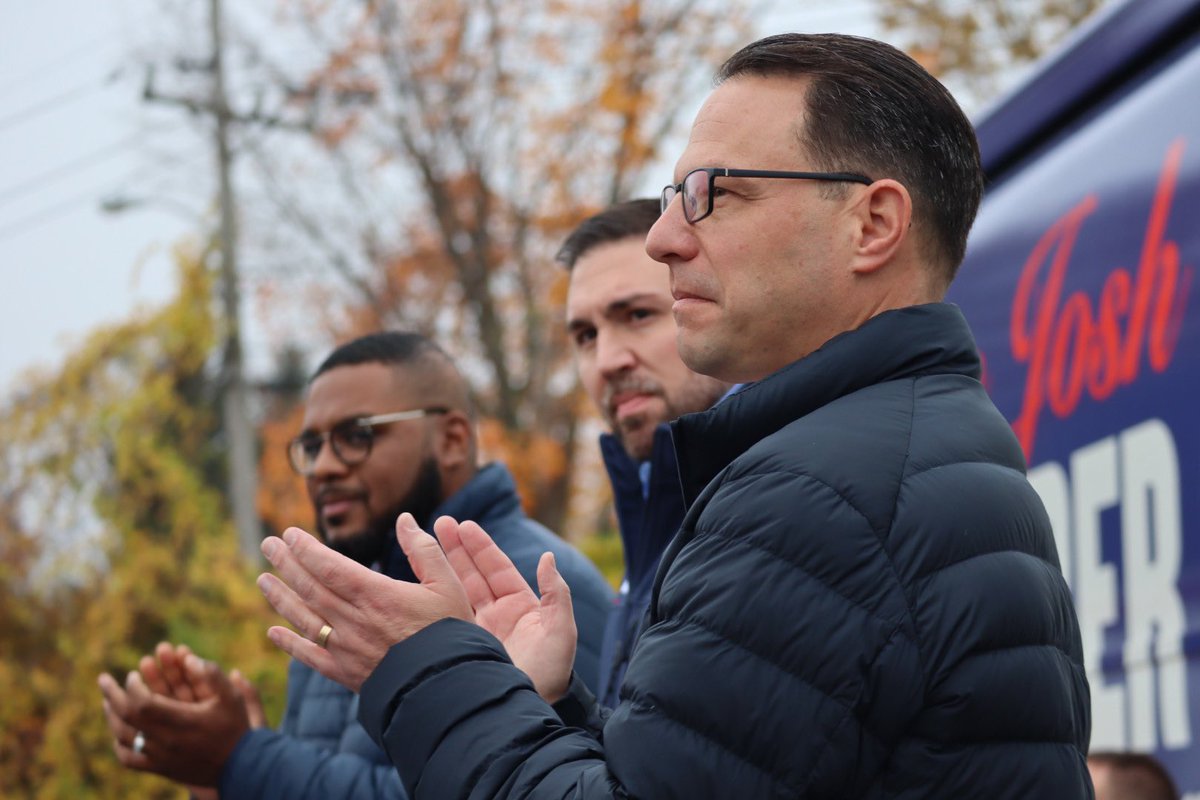 JoshShapiroPA's tweet photo. From the right to choose to our democracy, everything is on the ballot — and we have to get in the game to defend them.

Election Day is less than a week away and we’re traveling the state to turn out every vote. First stop: Erie County. https://t.co/h1Fib4H8PR