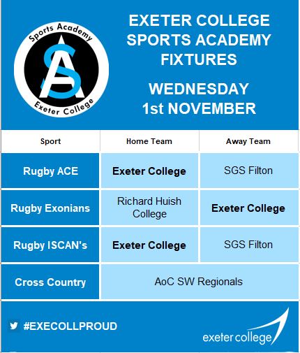 execollsport's tweet photo. After a week off to recharge our Sports Academy teams are looking forward to getting back out and performing tomorrow 🔵⚪⚽🏐🏉🏃
#ute #exfam @ExeterCityWFC @ExeterCCT @exechiefsacad @EcfcFutsal https://t.co/oQ1HqXb13B