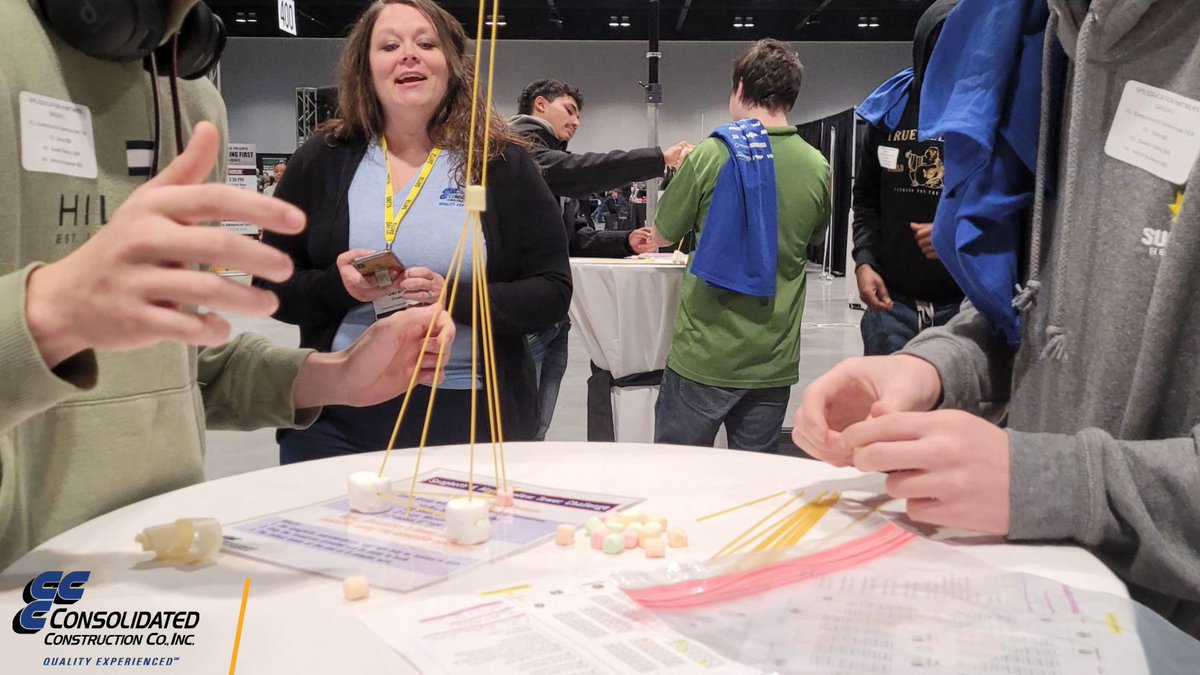 1Call2Build's tweet image. At Manufacturing First, we challenged students to form groups of four to construct the tallest tower possible with marshmallows and dry spaghetti noodles with the goal of immersing students in a team-oriented environment.