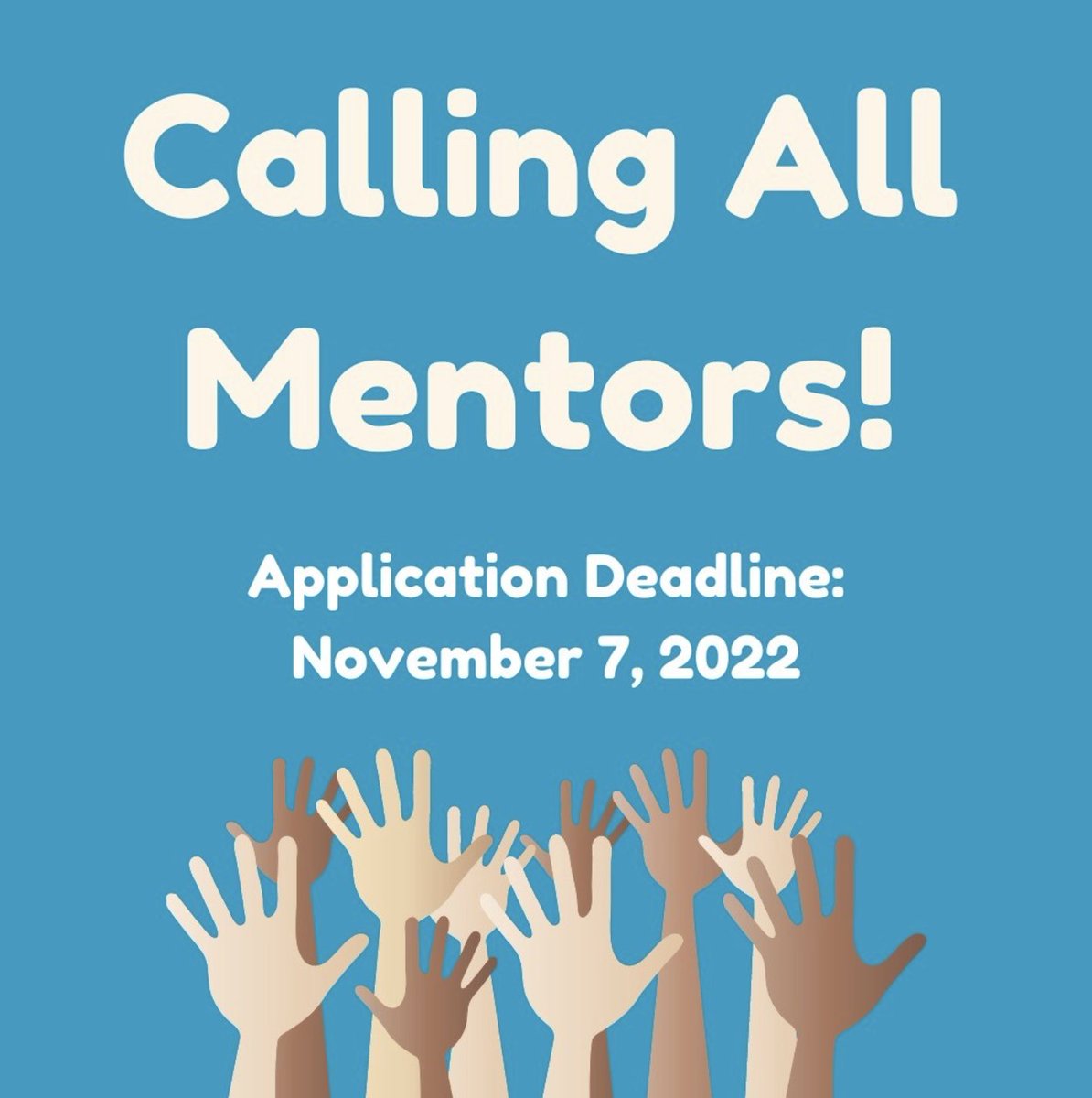 This year, we will have 2 tracks that include early- and mid-career mentees. If you are interested in being a mentor, apply here:

lnkd.in/g5WhxFKd

The kick-off event will be held in mid-to-end of Nov to allow mentors and mentees to connect.