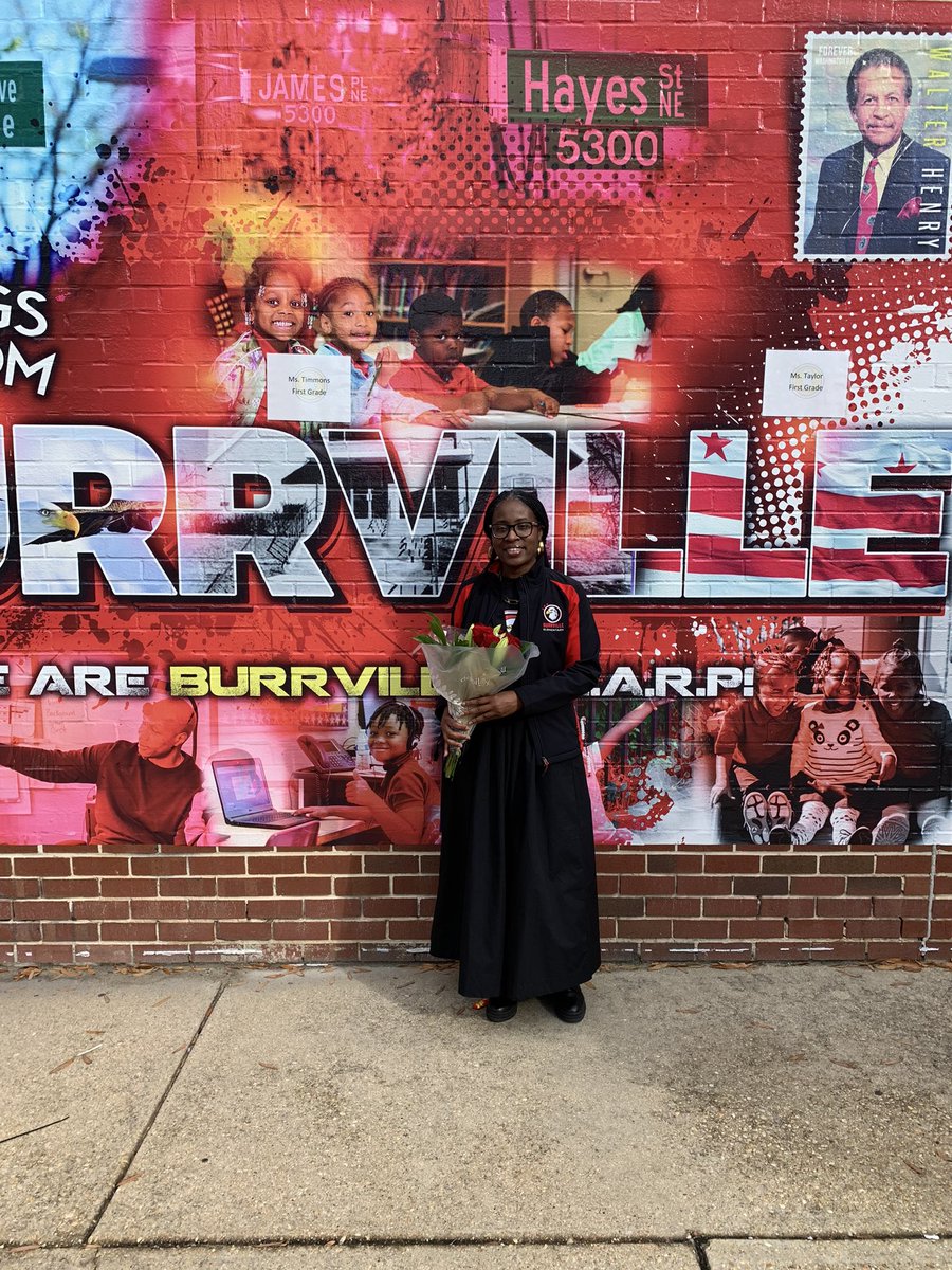 JAA429's tweet photo. It’s our honor to celebrate members of @burrvillesharp family. Thank you Principal Pilgrim for your “Sharp” leadership. We also recognize former Burrville teacher, @Angelaisom2 for extraordinary work @MLKingES and being honored with @dcpublicschools as Standing Ovation honoree. https://t.co/FJAnjN3Yoi
