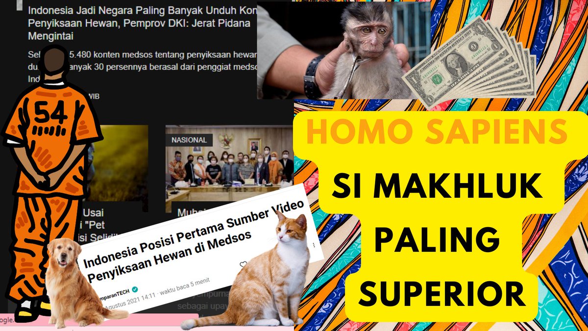 nartijjjjj's tweet photo. Kenapa ya manusia suka sekali membuat ulah? Ingat kasus video penyiksaan monyet yang dijadiin bisnis? Gimana sih ini bisa jadi sebuah bisnis?  

A THREAD!!! https://t.co/UCKflIGbBU
