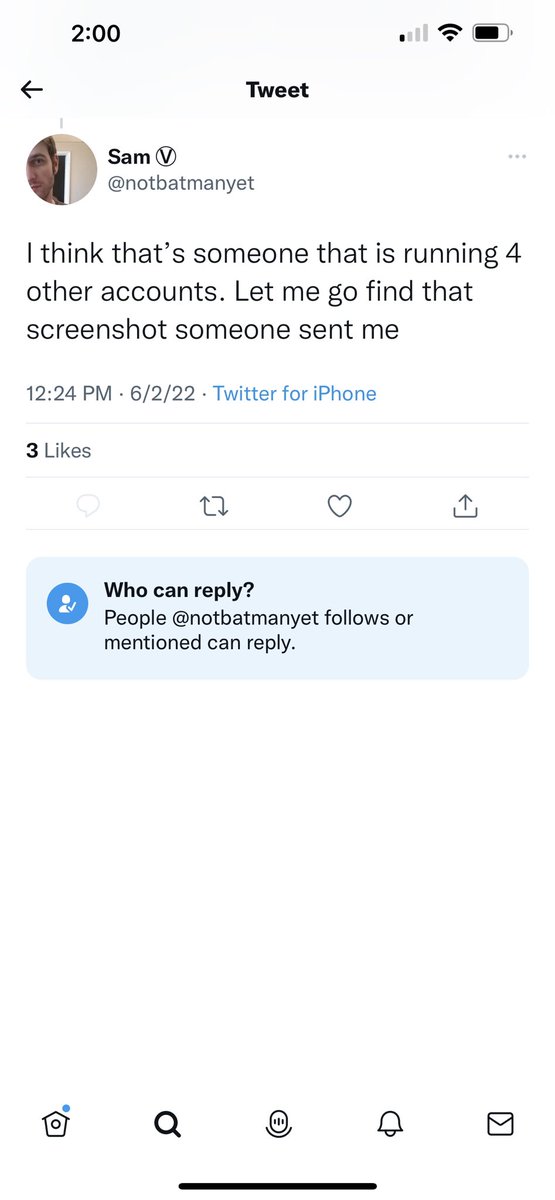 scamminghandles's tweet photo. Also, when it comes to “Sam”, if the haters aren’t scammers, they’re drunks or have mental health issues. (By the way, #notbatmanyet, you’ve been looking for that screenshot for @DavidHill1977 that supposedly proves who I am for more than five months now - put up or shut up.) https://t.co/rcFo6TMN90