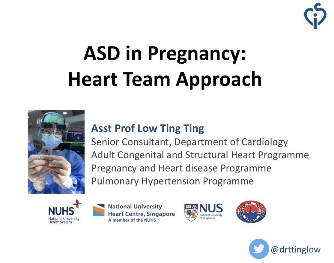 drttinglow's tweet photo. Throwback: How cool is it that @CSIcongress #CSIAP2022 🇹🇭 included a section on #PregnancyHeartDisease! When or how should u intervene for #AtrialSeptalDefect in #pregnancy?

#ACHD #congenital #CardioObstetrics #PulmonaryHypertension #Cardiology #CardioTwitter #CardioEd #NUHCS 🇸🇬 https://t.co/oNZZUkF1XW