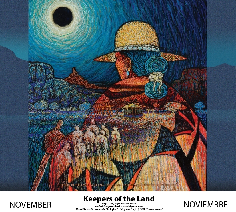 syrculturalwork's tweet photo. November art for the 2022 Peace Calendar: Keepers of the Land
Virgil J. Nez, acrylic on canvas ©2018

Like this? Check out the 2023 Peace Calendar: https://t.co/cqTCIIjpAJ https://t.co/z0IkUK49Wz