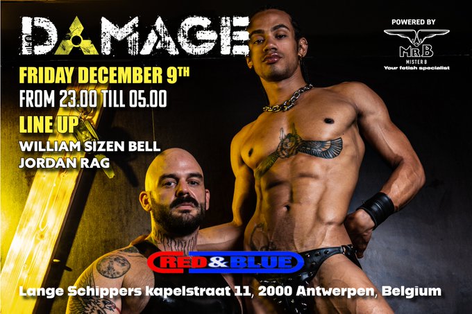 DAMAGE is coming to Antwerp, 9th December @ Red and Blue.

Come see William Sizen Bell and Jordan Rag