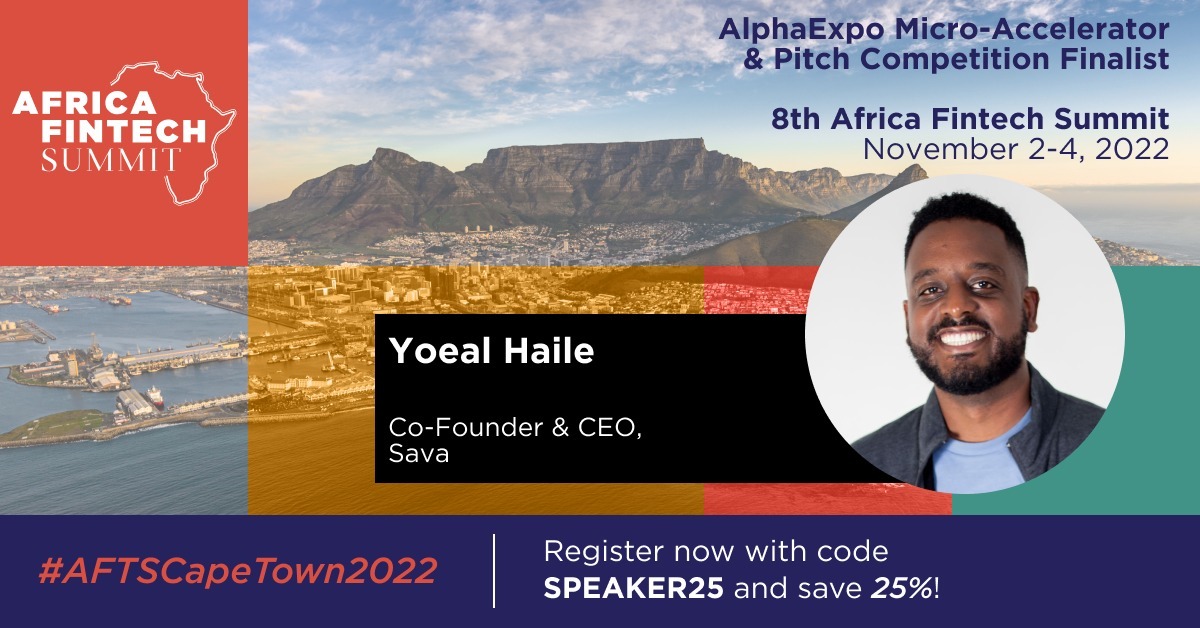 Sava Africa (@savabusiness) on Twitter photo SAVA’s <a href="/yoealhaile/">Yoeal Haile</a> is one of 14 startup founders who has been selected to pitch live at the <a href="/AfriFintech/">Africa Fintech Summit</a> Summit this week. Yoeal & his co-founders Federico von Bary Landesmann & Kola Olajide will be attending & sharing the inspiration behind developing Sava. Register to attend! SAVA’s <a href="/yoealhaile/">Yoeal Haile</a> is one of 14 startup founders who has been selected to pitch live at the <a href="/AfriFintech/">Africa Fintech Summit</a> Summit this week. Yoeal & his co-founders Federico von Bary Landesmann & Kola Olajide will be attending & sharing the inspiration behind developing Sava. Register to attend!