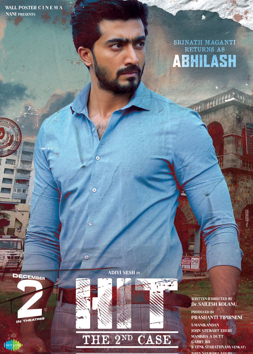 TodayBoxOffice's tweet photo. #HIT2 Teaser on November 3rd
Watch HIT Verse now!
- https://t.co/hhLOPuXi7i
#HIT2onDec2 @AdiviSesh @NameisNani @KolanuSailesh @tprashanti @garrybh1988 @maniDop @Meenakshiioffl
#JohnStewartEduri #ManishaADutt @walpostercinema #RaoRamesh @maganti_srinath @komaleeprasad @SVR4446 https://t.co/ewEDregY7q