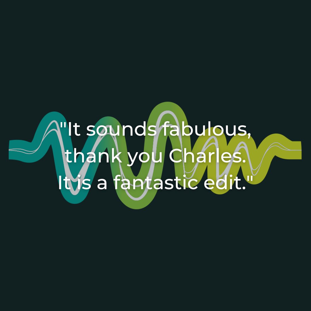 VibSoundMedia's tweet photo. It’s always lovely to receive feedback from my clients. Especially when it’s so positive! https://t.co/bbQzKXLPa3