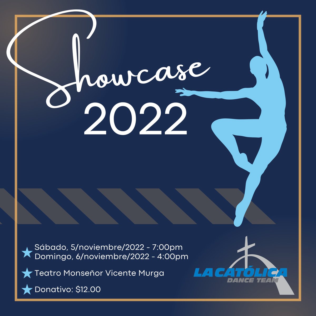 CatolicaDance's tweet photo. ¡Los esperamos!

Para más información DM

#catolicadanceteam #danceshowcase #pucpr #dance #pioneros #2022 #sangreazul #danceshowcase2022 #fiebrepionera #showcase #blue #white #gold https://t.co/L7YY7HY7BJ