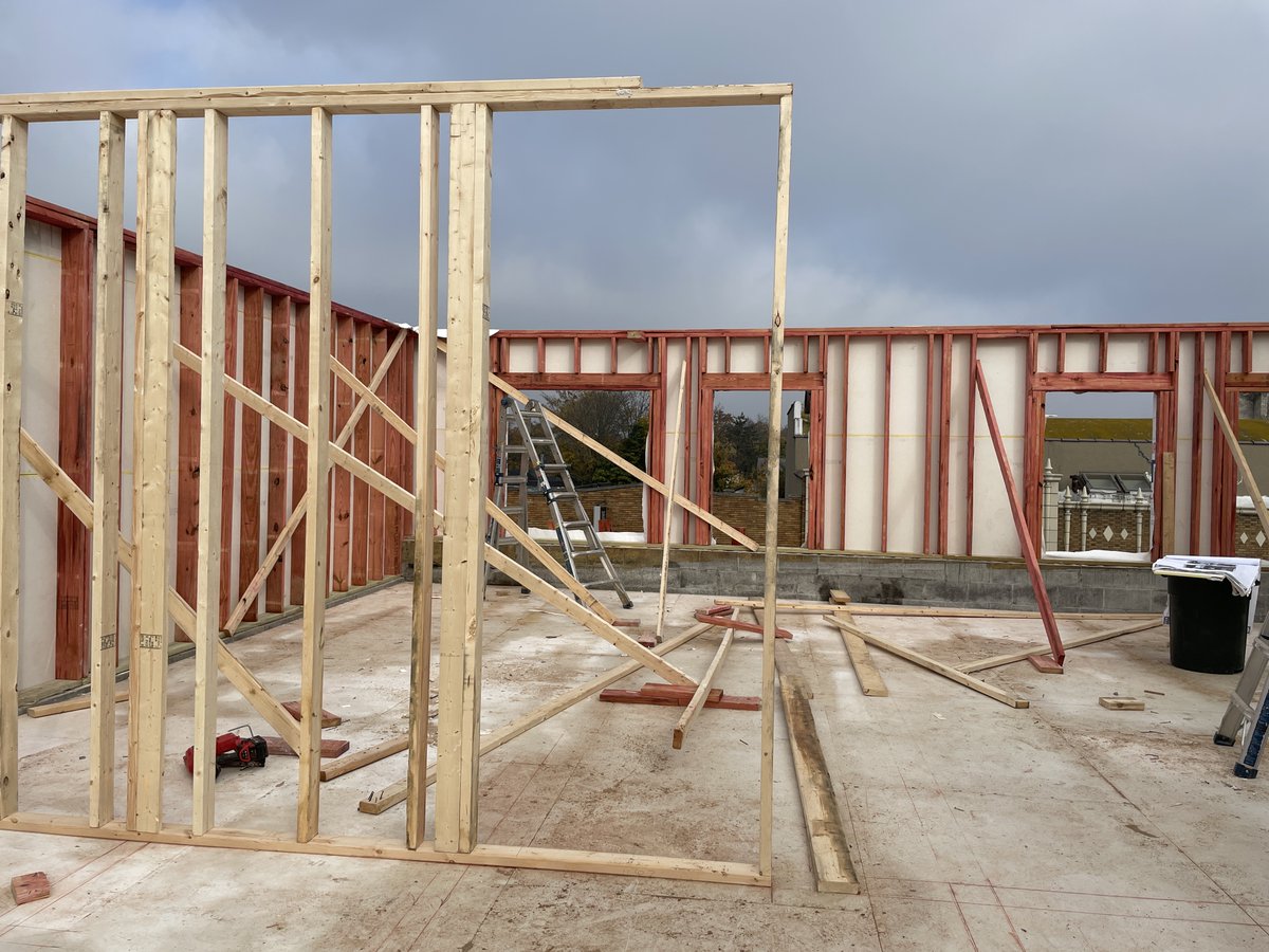 Ten new sustainable apartments coming to 730 Leonard Street NW! Third floor framing is underway!
