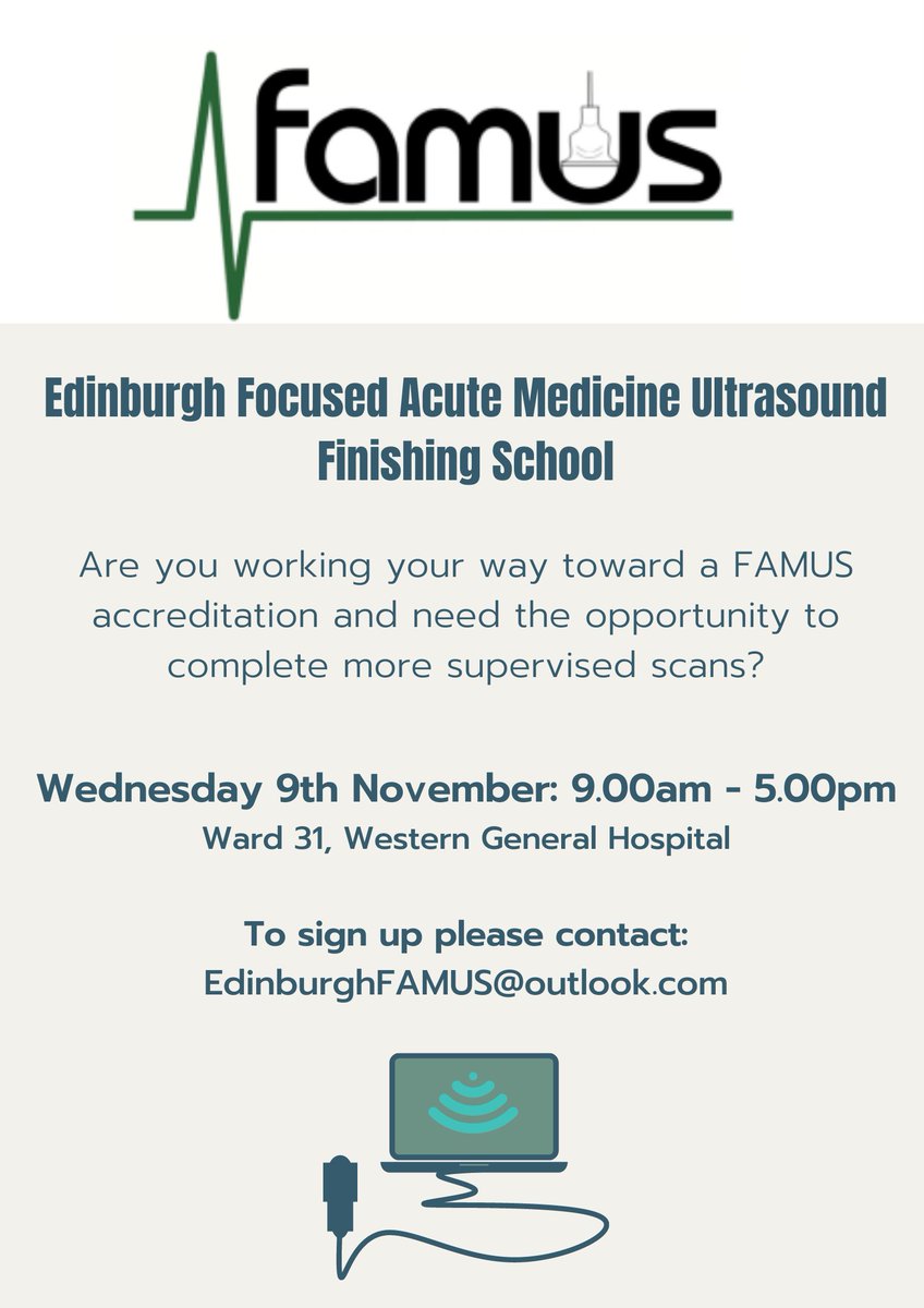 Due to some last-minute cancellations, we still have a few remaining places left on our Edinburgh FAMUS Finishing School.

If you are working your way toward a FAMUS accreditation and would like to attend, please email: EdinburghFAMUS@outlook.com