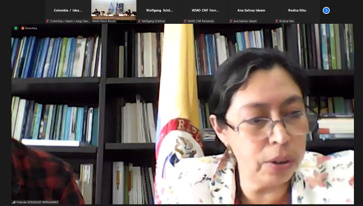 IDEAMColombia's tweet photo. #IdeamInternacional En su intervención, la directora resaltó la importancia de consolidar los centros de monitoreo regional de alta montaña que apoyen Sistemas de Alertas Tempranas, a la vez sean ubicados estratégicamente a nivel global para investigación, monitoreo y adaptación https://t.co/7sjD55qZfi