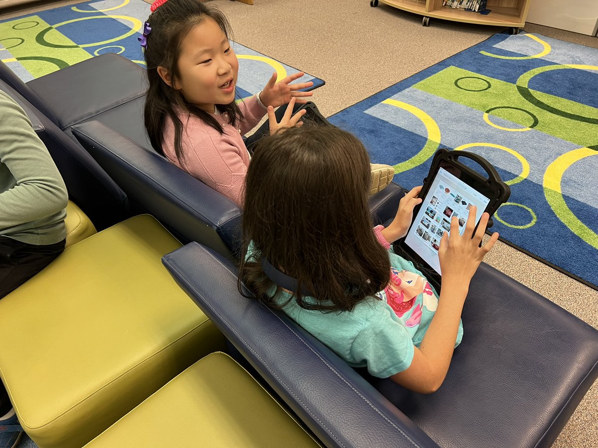 LHendersonReads's tweet image. 3rd graders focusing on ways they can improve our school system went on a design hunt in the library. They’ve got big ideas for improving the floor/carpet, furniture, storage, book return wagons, maker space, shelves and more! #makercenteredlearning #onetroymedia