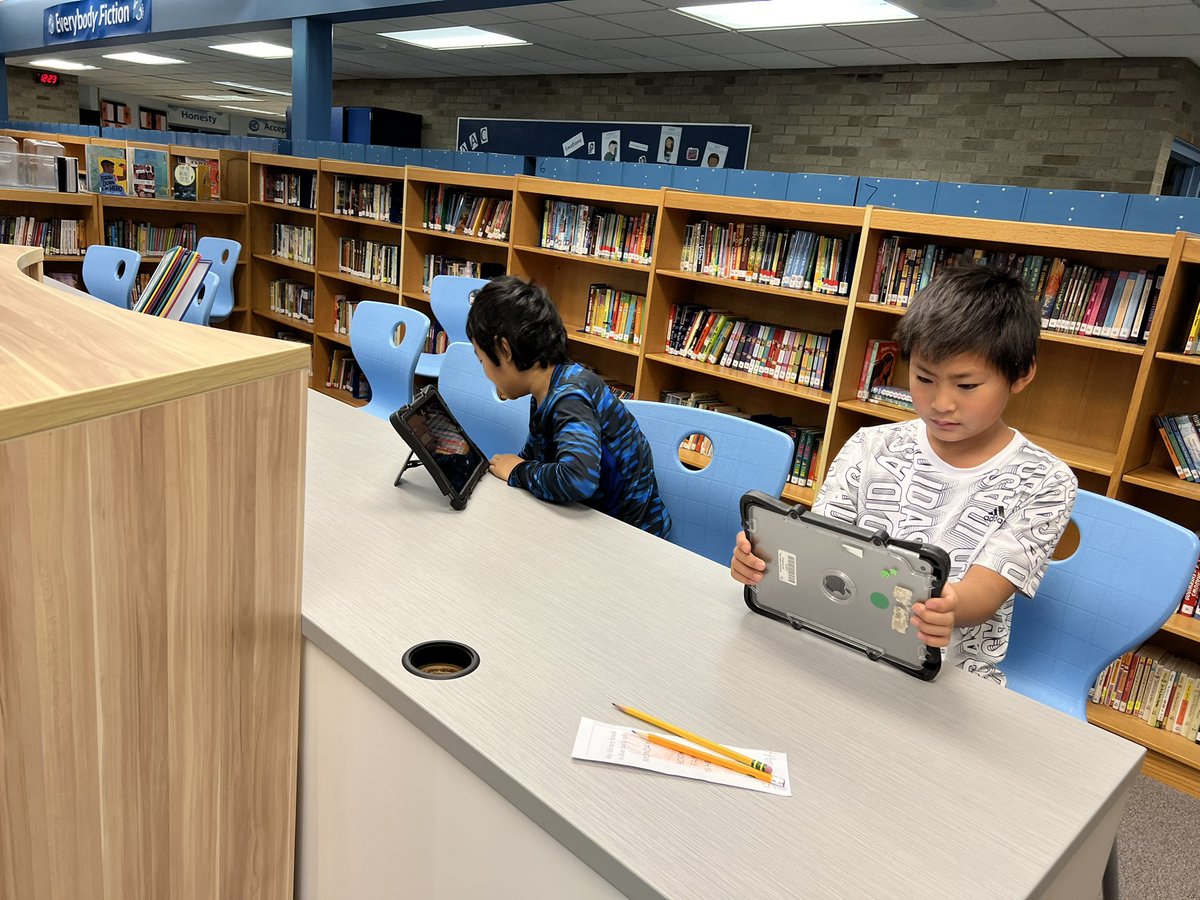 LHendersonReads's tweet image. 3rd graders focusing on ways they can improve our school system went on a design hunt in the library. They’ve got big ideas for improving the floor/carpet, furniture, storage, book return wagons, maker space, shelves and more! #makercenteredlearning #onetroymedia